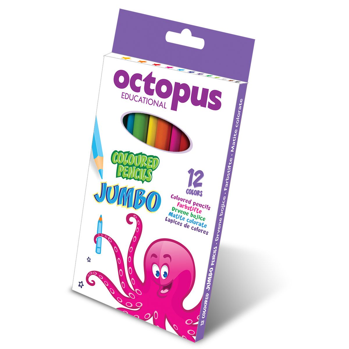 OCTOPUS DRVENE BOJE JUMBO 7,4MM 12KOM - Knjižara Riznica Beograd