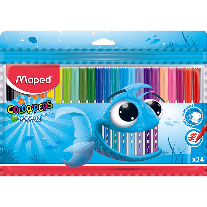 MAPED COLOR PEPS OCEAN FLOMASTERI 24KOM - Knjižara Riznica Beograd