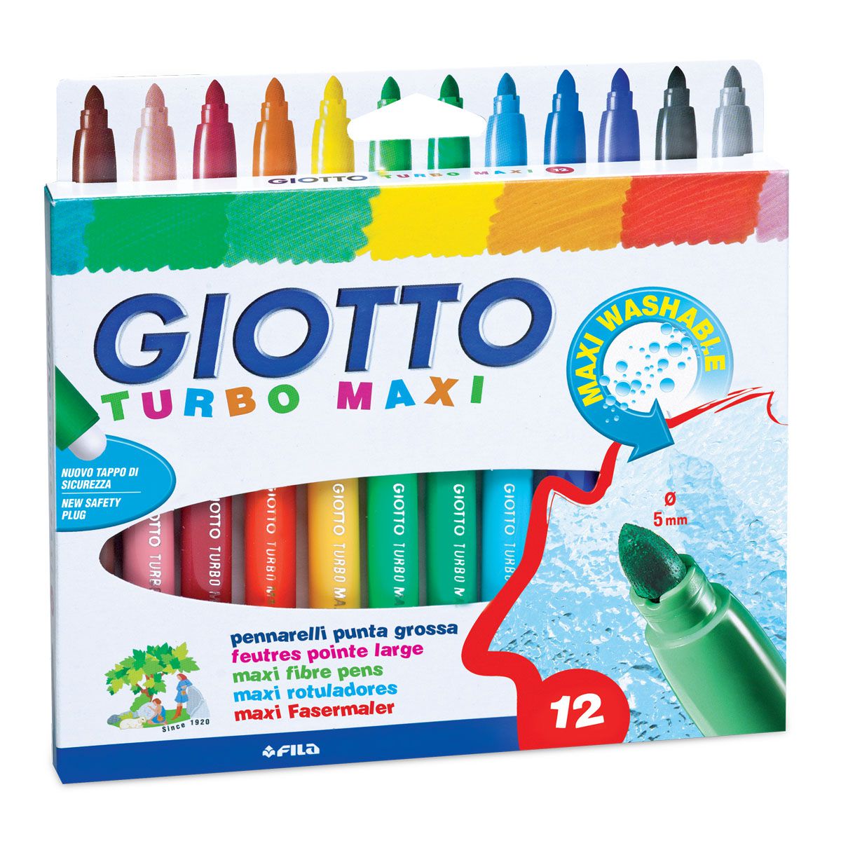 GIOTTO TURBO MAXI FLOMASTERI 12KOM - Knjižara Riznica Beograd