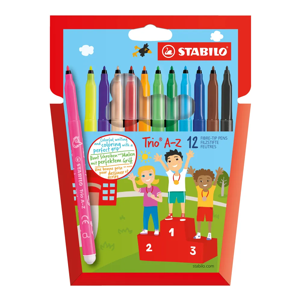 STABILO FLOMASTERI TRIO A-Z 12COLOR - Knjižara Riznica Beograd